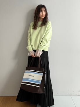 「AULENTTI（オウレンティ）のアイテム」を使った、本村　実沙子さん（レディース・166cm）の冬コーディネート