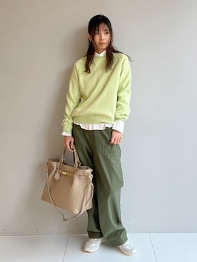 「MILOS（ミロス）のアイテム」を使った、本村　実沙子さん（レディース・166cm）の冬コーディネート