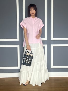 本村　実沙子さん（レディース・166cm）の夏コーディネート