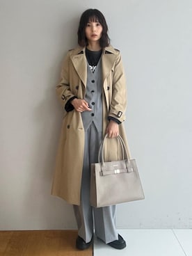 本村　実沙子さん（レディース・166cm）の冬コーディネート