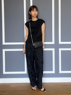 本村　実沙子さん（レディース・166cm）の夏コーディネート
