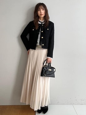 「AULENTTI（オウレンティ）のアイテム」を使った、本村　実沙子さん（レディース・166cm）の冬コーディネート