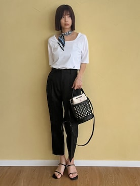 本村　実沙子さん（レディース・166cm）の夏コーディネート