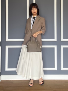 本村　実沙子さん（レディース・166cm）の夏コーディネート