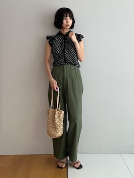 本村　実沙子さん（レディース・166cm）の春コーディネート