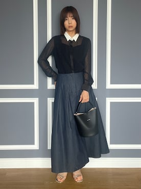 本村　実沙子さん（レディース・166cm）の夏コーディネート