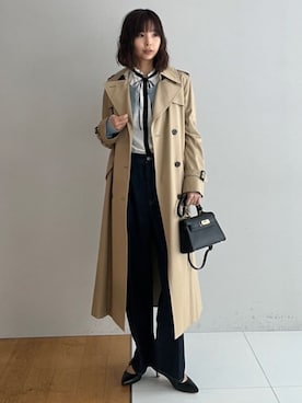 「AULENTTI（オウレンティ）のアイテム」を使った、本村　実沙子さん（レディース・166cm）の春コーディネート