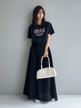 本村　実沙子さん（レディース・166cm）の夏コーディネート