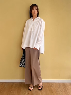 本村　実沙子さん（レディース・166cm）の夏コーディネート