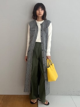 「NICOLAS LAINAS（ニコラスライナス）のアイテム」を使った、本村　実沙子さん（レディース・166cm）の春コーディネート