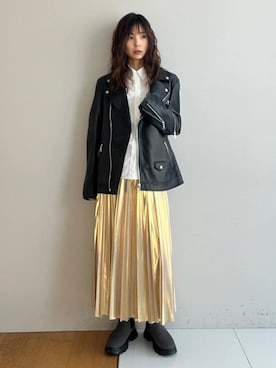本村　実沙子さん（レディース・166cm）の冬コーディネート