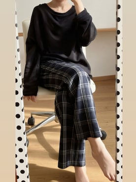 「部屋着」｜無さん（レディース・155cm）の春コーディネート