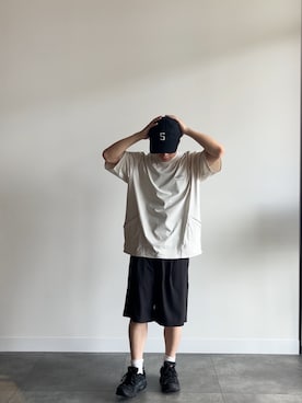 「KEEN（キーン）のDRY TECH LOGO TEE / ドライ テック ロゴ ティー（Tシャツ/カットソー、ホワイト系）」を使った、taiyo☀︎さん（メンズ・162cm）の春コーディネート
