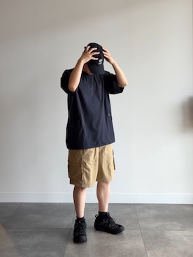 「URBAN RESEARCH Sonny Label（アーバンリサーチサニーレーベル）のアイテム（キャップ）」を使った、taiyo☀︎さん（メンズ・162cm）の夏コーディネート