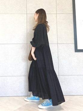 「春めきシューズ」｜「アイテム（ワンピース/ドレス）」を使った、SAKIさん（レディース・156cm）の春コーディネート