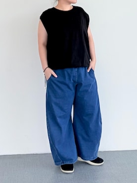 「 hellam（へラム）のアイテム」を使った、maannaさん（レディース・155cm）の夏コーディネート