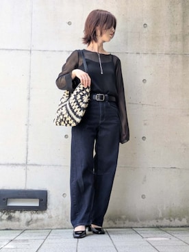 「styiro（スタイロ）のアイテム」を使った、aki__さん（レディース・154cm）の夏コーディネート