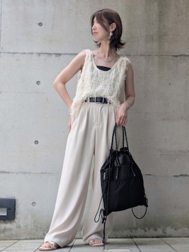 「styiro（スタイロ）のアイテム」を使った、aki__さん（レディース・154cm）の夏コーディネート