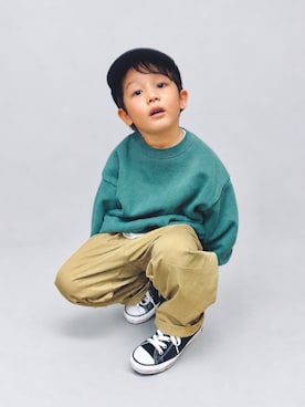 「green label relaxing（グリーンレーベルリラクシング）のアイテム」を使った、waniwaniさん（キッズ・100cm）の秋コーディネート