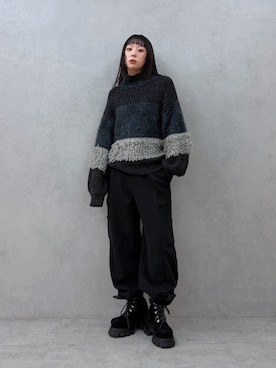 「MURUA（ムルーア）のアイテム（パンツ）」を使った、YURIさん（レディース・162cm）の秋コーディネート
