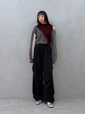 「MURUA（ムルーア）のアイテム（パンツ）」を使った、YURIさん（レディース・162cm）の秋コーディネート