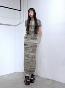 メランジクロップドニット【セットアップ着用可】｜ムルーア（MURUA