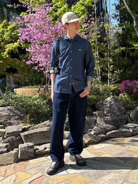 「LACOSTE（ラコステ）のアイテム」を使った、Yamakoooさん（メンズ・174cm）の春コーディネート