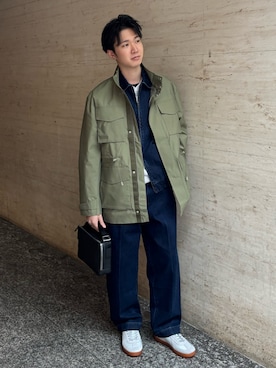 「LACOSTE（ラコステ）のアイテム」を使った、Yamakoooさん（メンズ・174cm）の冬コーディネート