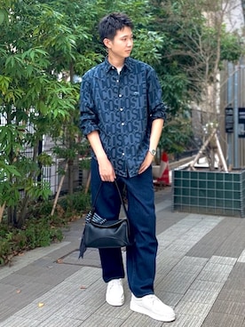 「LACOSTE（ラコステ）のアイテム」を使った、Yamakoooさん（メンズ・174cm）の秋コーディネート