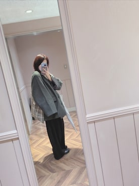 「アイテム（レインシューズ）」を使った、Saekoさん（レディース・161cm）の秋コーディネート