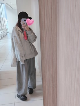 「アイテム（帽子）」を使った、Saekoさん（レディース・161cm）の冬コーディネート