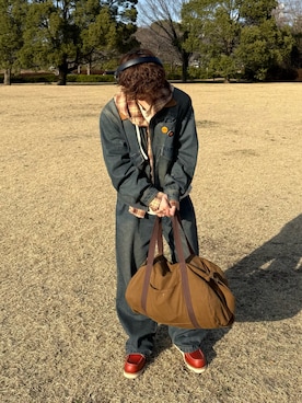 「Zooodle（ズードル）のcorduroy collar denim jacket - コーデュロイカラーデニムジャケット -（デニムジャケット、ブルー系）」を使った、りゅうせいさん（メンズ・163cm）の春コーディネート