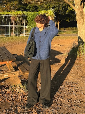 「アイテム（ボストンバッグ）」を使った、りゅうせいさん（メンズ・163cm）の冬コーディネート