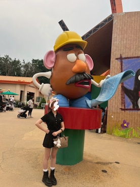 「アイテム（ポロシャツ）」を使った、にゃ！さん（レディース・157cm）の秋コーディネート