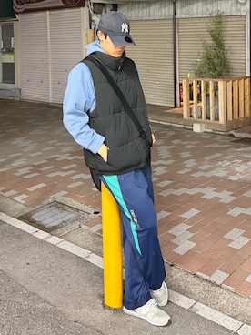 「アイテム（キャップ）」を使った、08252527さん（メンズ・181cm）の秋コーディネート