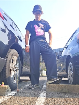 「NEW BALANCE（ニューバランス）のアイテム（スニーカー、グレー系）」を使った、tonoootonoooさん（メンズ・174cm）の夏コーディネート