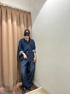 「アイテム（ローファー）」を使った、みほさん（レディース・162cm）の秋コーディネート
