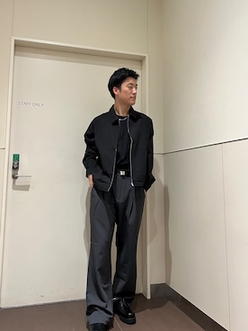 「tk.TAKEO KIKUCHI（ティーケータケオキクチ）のアイテム（パンツ）」を使った、山田律紀さん（メンズ・179cm）の夏コーディネート