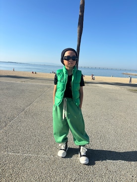「H&M（エイチ・アンド・エム）のアイテム（ジャケット/アウター）」を使った、ougaさん（キッズ・120cm）の春コーディネート
