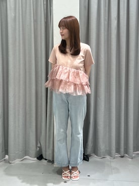 「FREE'S MART（フリーズマート）のアイテム（パンツ）」を使った、reikaさん（レディース・160cm）の夏コーディネート