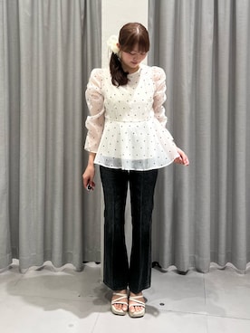 「NATURAL BEAUTY BASIC（ナチュラルビューティーベーシック）のアイテム（その他パンツ）」を使った、reikaさん（レディース・160cm）の夏コーディネート
