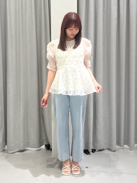 「NATURAL BEAUTY BASIC（ナチュラルビューティーベーシック）のアイテム」を使った、reikaさん（レディース・160cm）の夏コーディネート