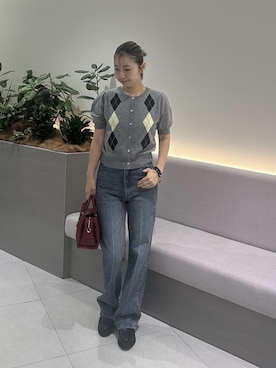「NATURAL BEAUTY BASIC（ナチュラルビューティーベーシック）のアイテム（ショルダーバッグ）」を使った、minaminbbさん（レディース・158cm）の夏コーディネート