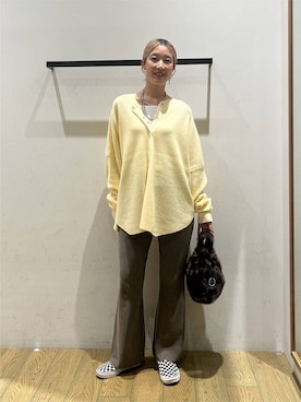 「BAYFLOW（ベイフロー）のアイテム」を使った、てぃーさん（レディース・169cm）の秋コーディネート