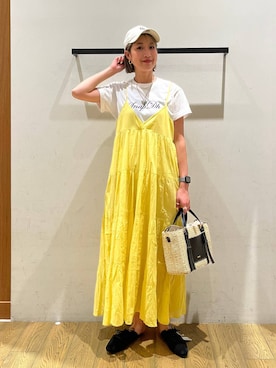 「BAYFLOW（ベイフロー）のアイテム（ワンピース/ドレス）」を使った、てぃーさん（レディース・169cm）の春コーディネート