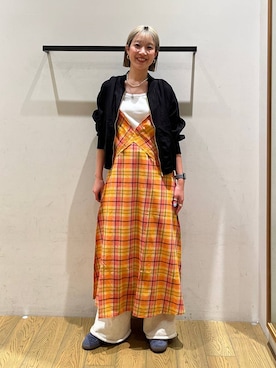 「BAYFLOW（ベイフロー）のアイテム（ブルゾン）」を使った、てぃーさん（レディース・169cm）の春コーディネート