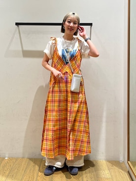 「BAYFLOW（ベイフロー）のアイテム（ワンピース/ドレス）」を使った、てぃーさん（レディース・169cm）の春コーディネート