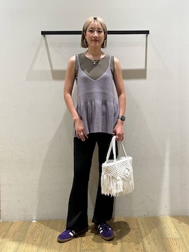「BAYFLOW（ベイフロー）のアイテム」を使った、てぃーさん（レディース・169cm）の夏コーディネート