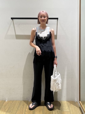 「BAYFLOW（ベイフロー）のアイテム」を使った、てぃーさん（レディース・169cm）の夏コーディネート