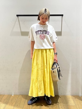 「BAYFLOW（ベイフロー）のアイテム（ワンピース/ドレス）」を使った、てぃーさん（レディース・169cm）の春コーディネート